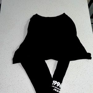 Cropped black hoodie